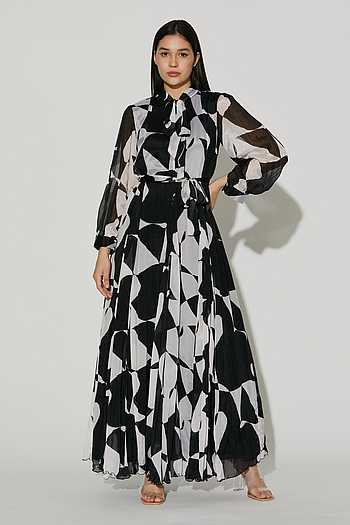 Abstract Printed Dress
