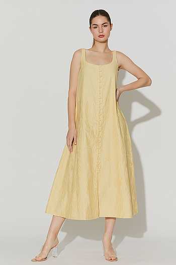 Tonal Embroidered Dress