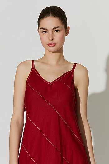 knee length dresses for ladies Few Moda | Chiara Linen Dress