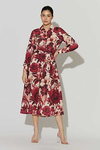 Floral Print Midi Dress