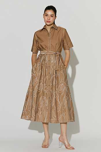 Abstract Embroidered Dress