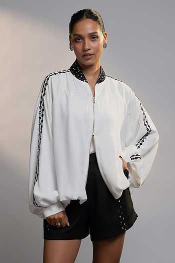 Summer Ivory Essential Zipper Shacket