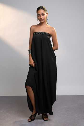 princess polly baby blue dress Ruby Rox Black High-Low Strapless Dress, main image 1