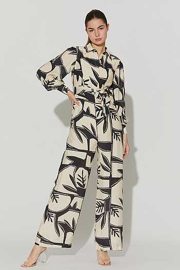 Abstract Print Jumpsuit