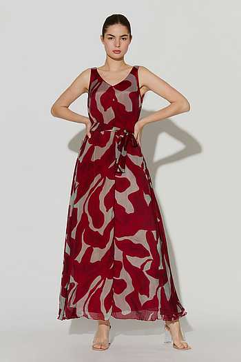 Floral Chiffon Maxi Dress