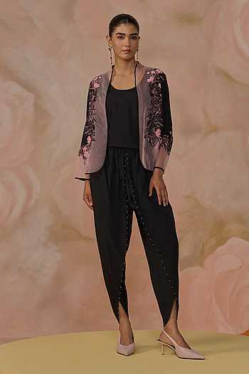 Hand Embroidered Jacket Pant Set