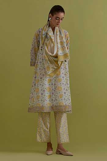 Hand Block Print Straight Kurta Set