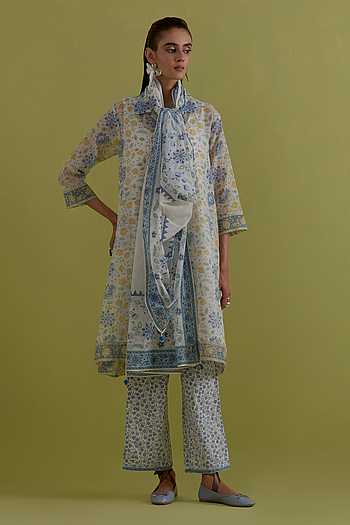 Hand Block Print Straight Kurta Set