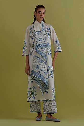 Floral Hand Block Print Kurta Set