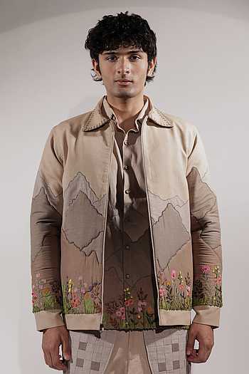 Mountain Patchwork & Embroidered Jacket
