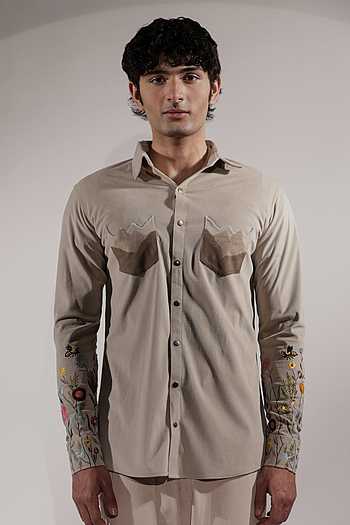 Mountain Pockets & Embroidery Shacket