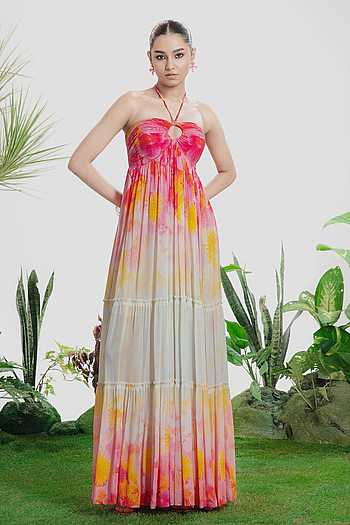 siddhartha bansal halter maxi dress Plus Size Bride