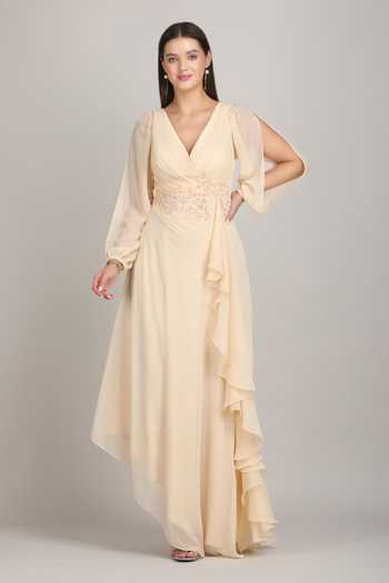 princess polly baby blue dress Shop Beige designer Organza Gowns for Women Online