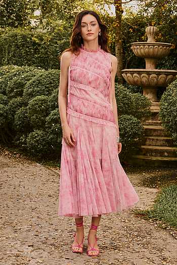 Freda Tie Dye Tulle Midi Dress