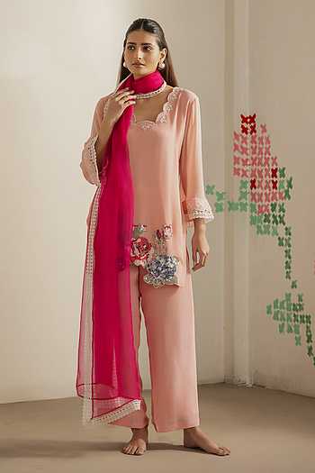 Border Embroidered Kurta Set