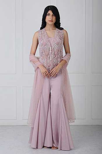 Embroidered Jacket Sharara Set