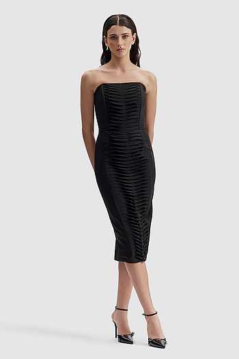 Contour Pleated Midi Dress