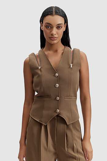 Sand Tailored Waistcoat