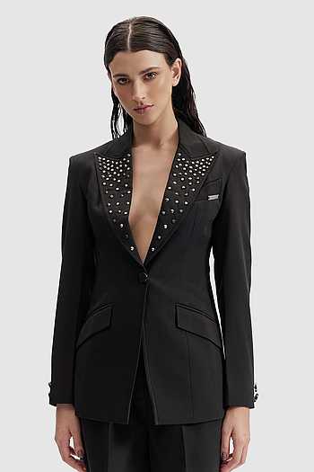 Studded Lapel Osibian Power Blazer