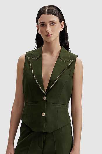 Studded Lapel Waistcoat