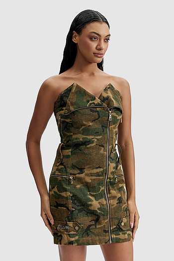 Tactical Camo Biker Dress