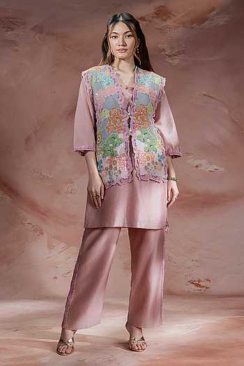 Kaia Embroidered Jacket Pant Set