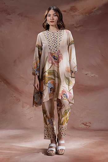 Zeya Embroidered Tunic With Pant