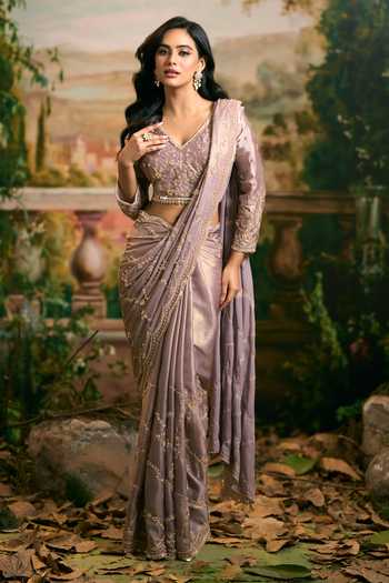 Soft Georgette Saree & Blouse Set 
