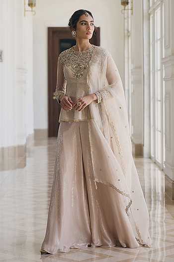 Daisy Tissue Organza Kurta Palazzo Set