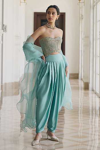 Freesia Corset & Pleated Dhoti Pant Set