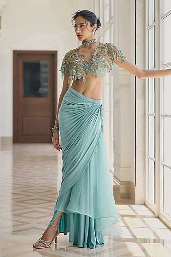 Swasan Draped Skirt Set