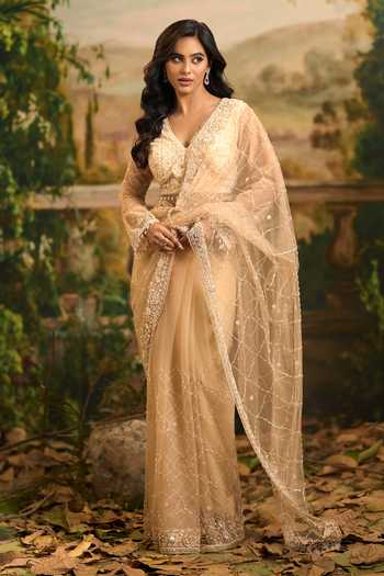 Hand Embroidered Saree & Blouse Set 