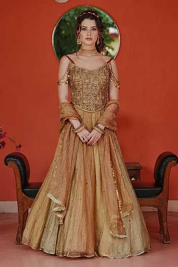 Crushed Lehenga Set