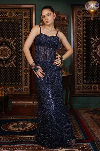Embroidered Corset & Lehenga Set