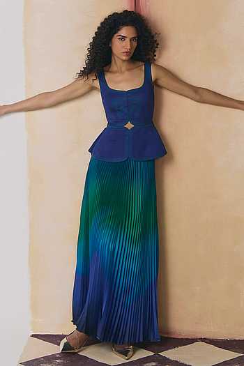Dusk Peplum Top & Skirt Set