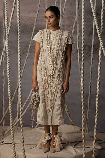 Ivory Lace Embroidered Dress