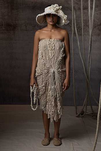 Ivory Crochet Tube Dress