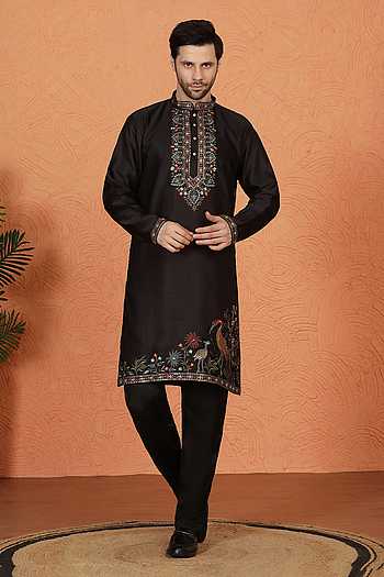 Cotton Silk Kurta & Pant Set