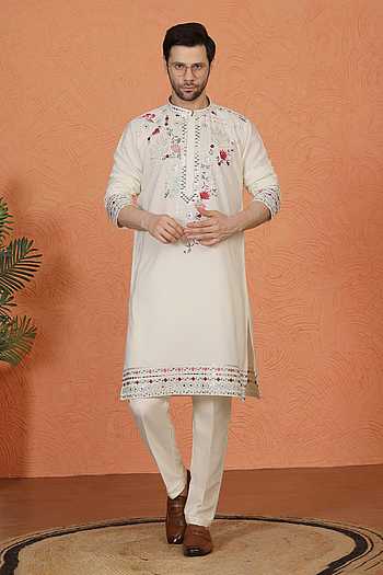 Floral Embroidered Kurta & Pant Set