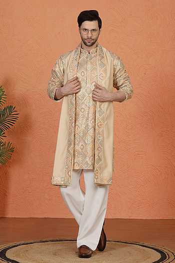 Embroidered Cotton Kurta Set