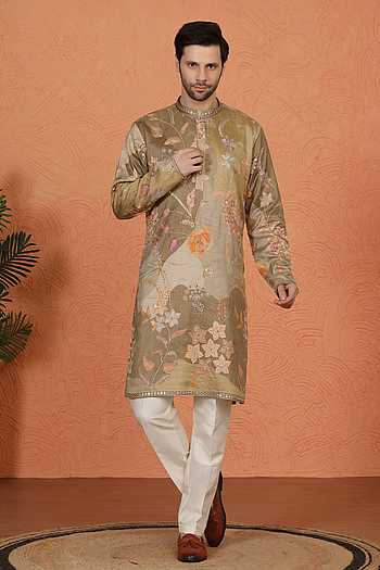 Printed & Embroidered Kurta Set