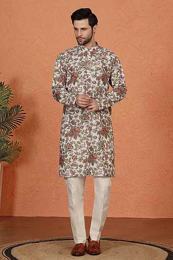 Printed Cotton Kurta & Pant Set