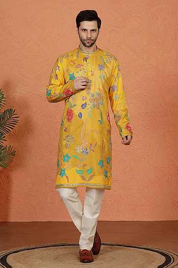 Printed Cotton Kurta & Pant Set
