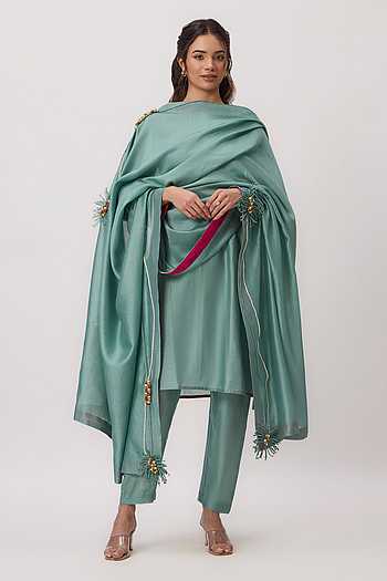 Shami Whisper Chanderi Kurta Set