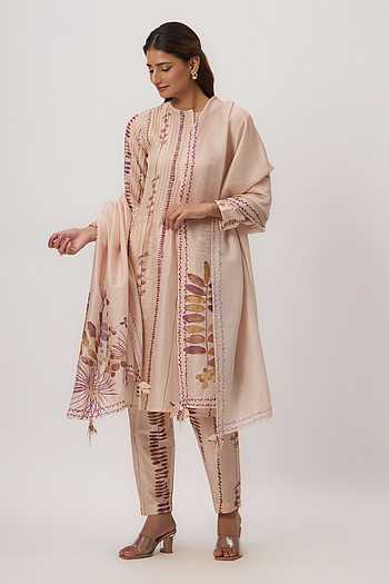 Stripe Print Kurta Set