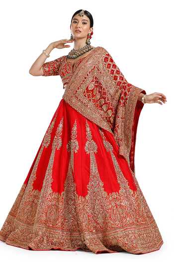 Hand Embroidered Bridal Lehenga Set