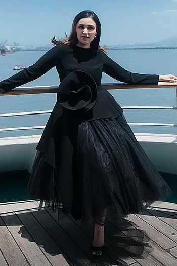 Tea Length Structured Rose Dress