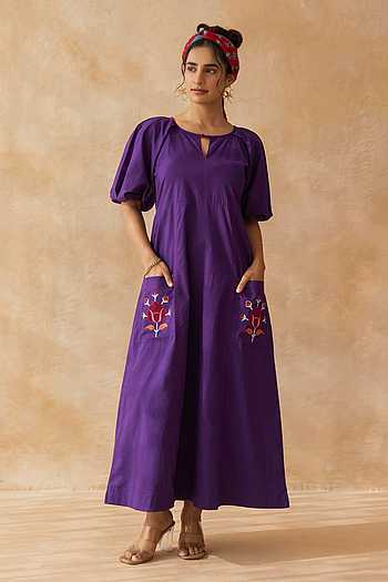 Peora Placed Embroidered Dress
