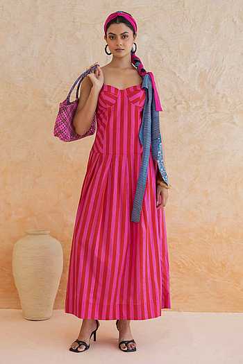 Scarlett Stripe Pattern Dress