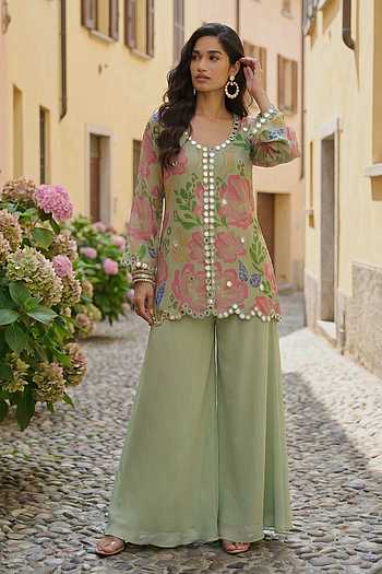 Saisha Floral Print Kurta With Sharara